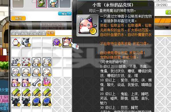 冒险岛-账号[神射手230级 ss装备,永恒宠物,1800核心