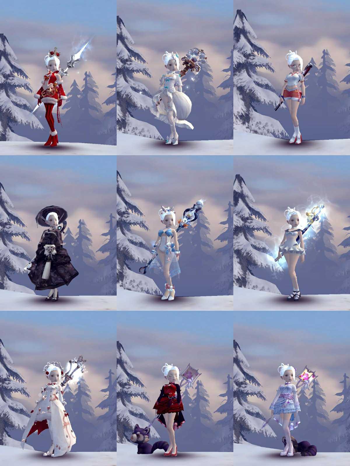 便宜卖v7有转职书共45套时装多连体特武多多