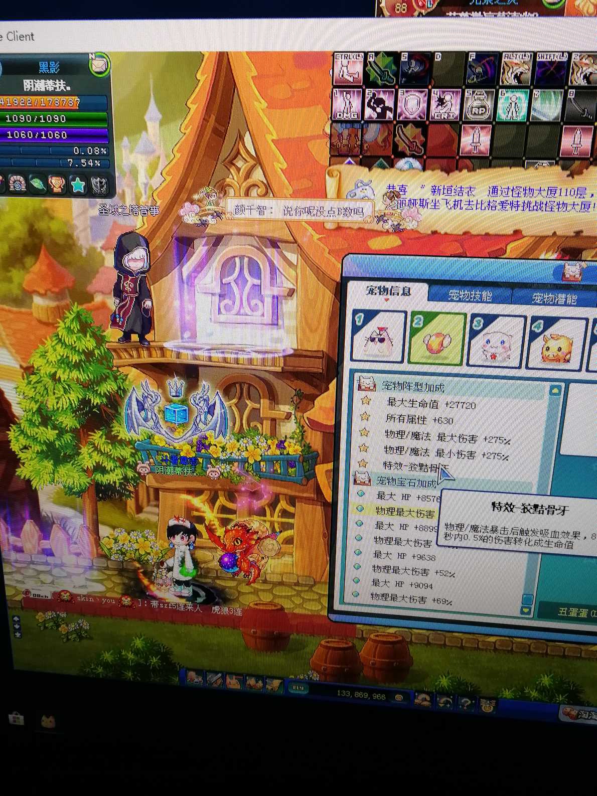 彩虹岛-账号-[英雄300级]连体290黑影神霸披风双82宠物镇